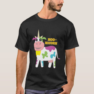 T-shirt Moonicorn Funny Cow Unicorn Heifer Fermier Cow