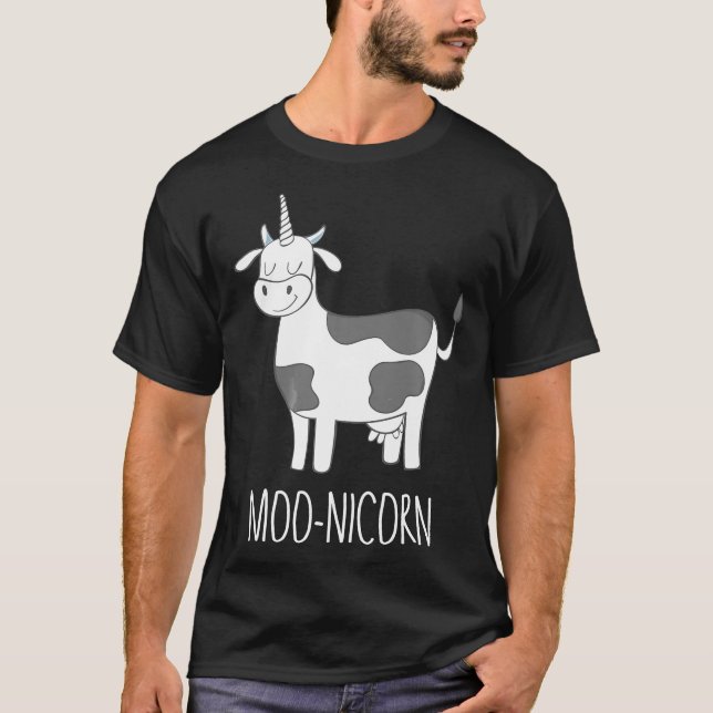 T-shirt Moonicorne Funny Cow Unicorne-Pour Enfants Et Adul (Devant)
