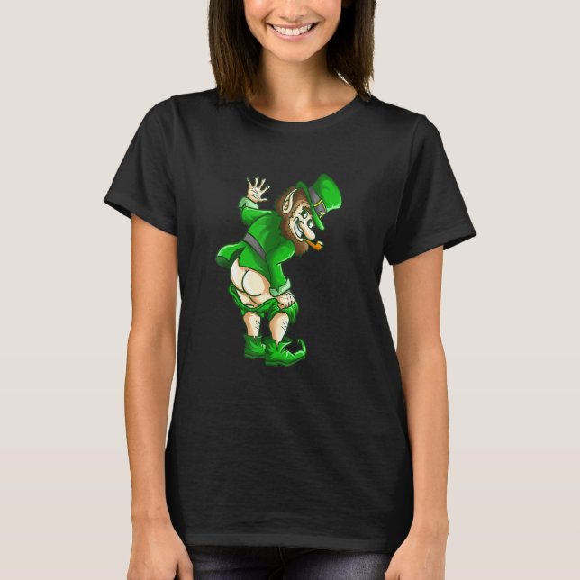T-shirt Mooning Leprechaun Jour de la Saint Patrick garçon (Devant)