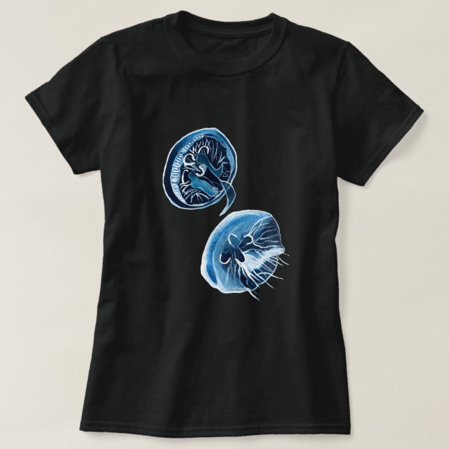 T-shirt MoonJellyfish aquarelle art (Design devant)