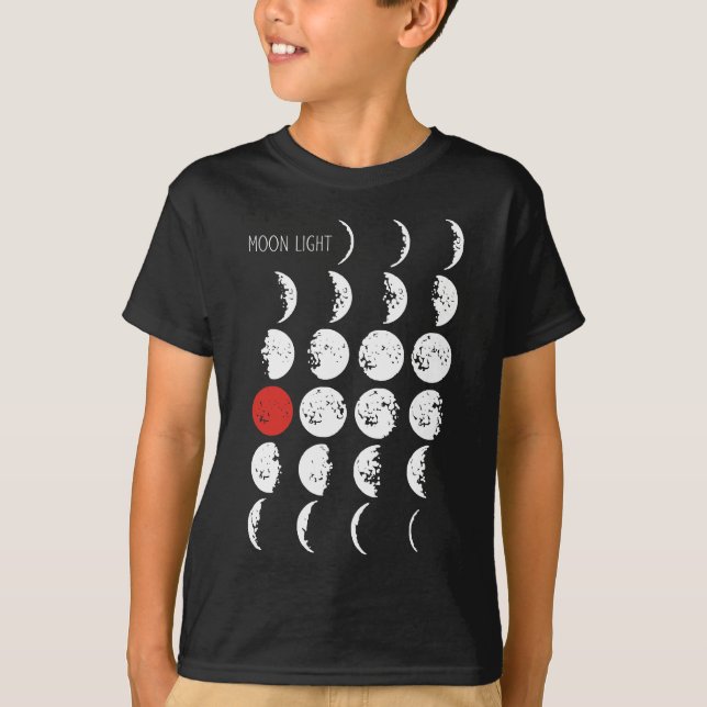 T-shirt MOONLIGHT blanc & rouge + vos idées (Devant)