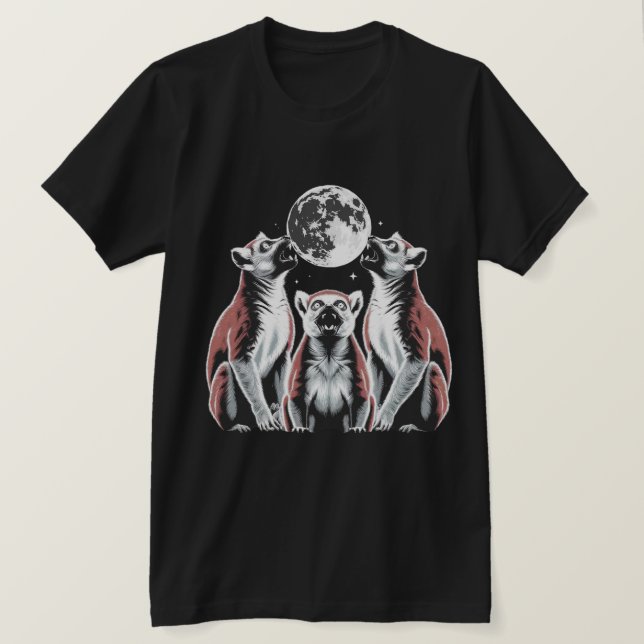 T-shirt Moonlight Lemur Trio Graphic  (Design devant)