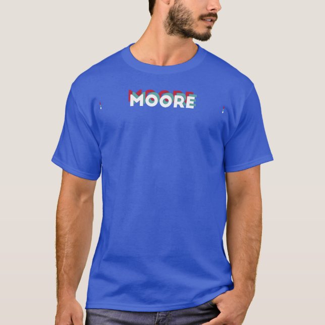 T-shirt Moore Name Funny Name Moore 80s theme (Devant)