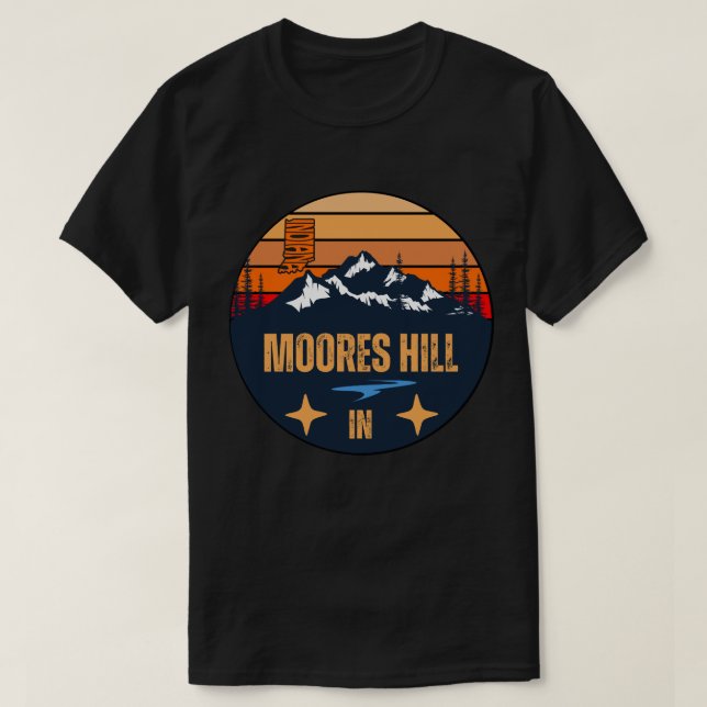 T-shirt Moores Hill, Indiana (Design devant)