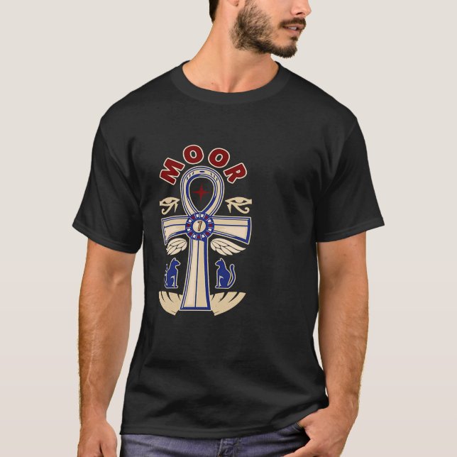 T-shirt Moorish Magic  God Body Of Melanin Ankh (Devant)