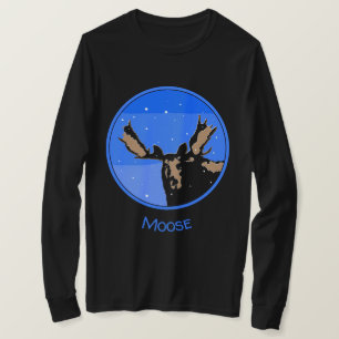 T-shirt Moose en hiver - Art original de la faune