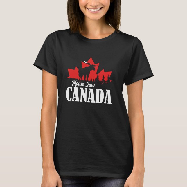 T-shirt Moose Jaw, Mac Moose Saskatchewan Canada Trave (Devant)