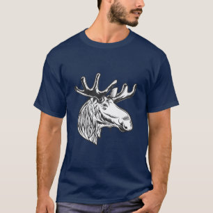 T-shirt Moose Style Vintage Chasse Thème
