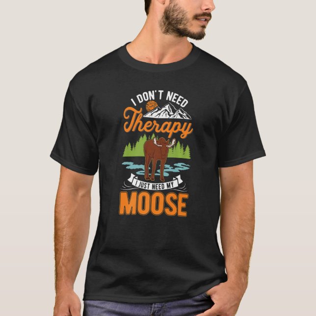 T-shirt Moose Therapy Moose Antler Scandinavia Moose Premi (Devant)