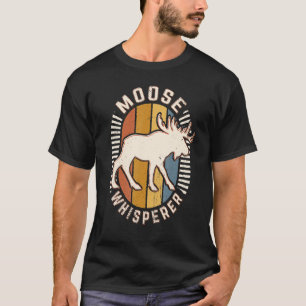 T-shirt Moose Whisperer Vintage Classic Retro Amour animal