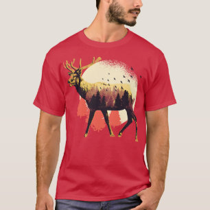 T-shirt Moose Wild Life Animal Hunting Deer Animals