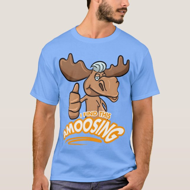T-shirt Moose Word Pun for Animal Lovers retro (Devant)