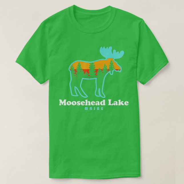 T-shirt Moosehead Lake Maine - Moose Moosehead Lake  (Design devant)