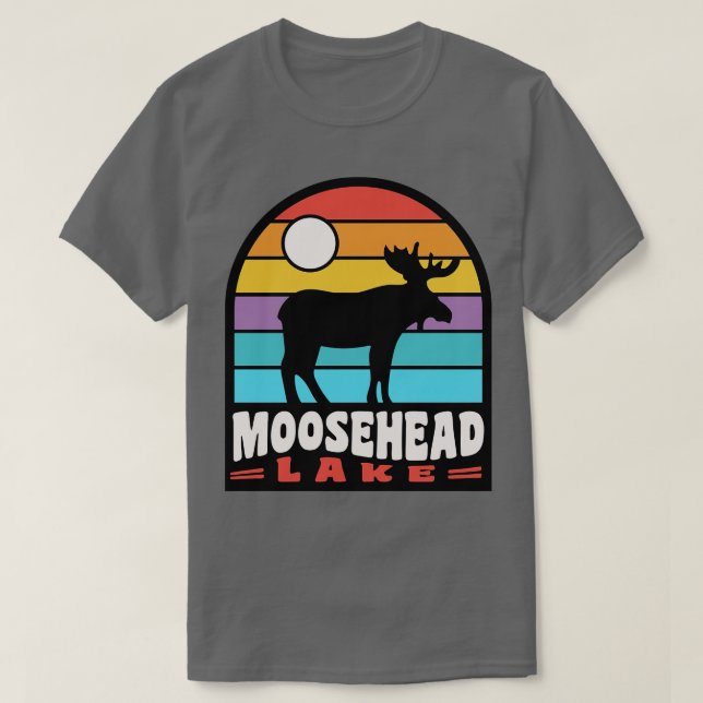 T-shirt Moosehead Lake Moose Badge Maine (Design devant)