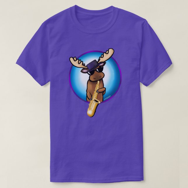 T-shirt Moosicien kiniArt saxophone (Design devant)