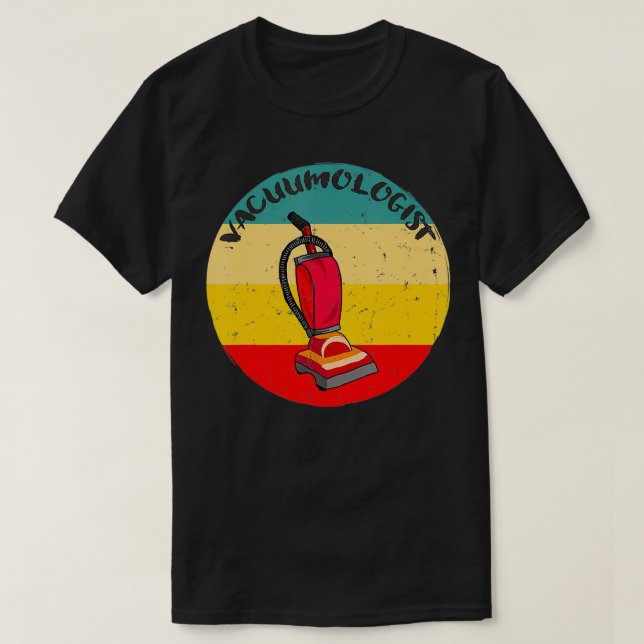 T-shirt Mop et vide dans une chambre vide Vacuum Line Vac (Design devant)
