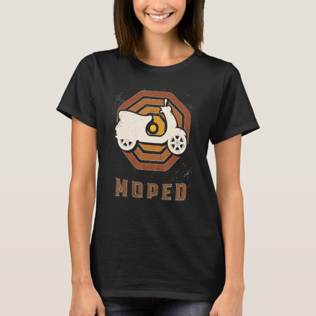 T-shirt Moped Vintage Retro Classic Love (Devant)
