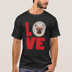 T-shirt Mops Amour portant des lunettes de soleil en forme