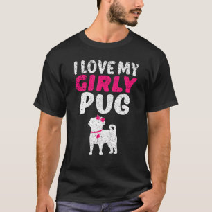 T-shirt Mops Canin Animal De Compagnie Fille Chien Féminin