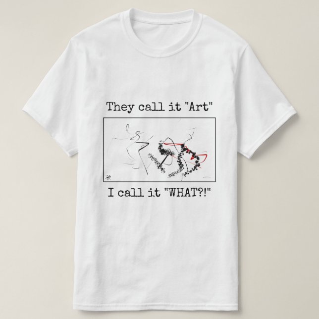 T-shirt Moquerie de l'art abstrait (Design devant)