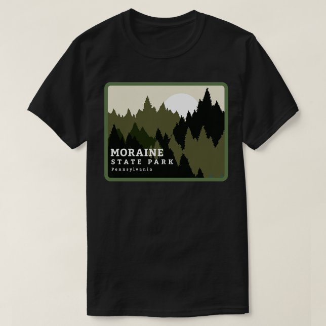 T-shirt Moraine State Park Pennsylvania Forest Sunrise (Design devant)