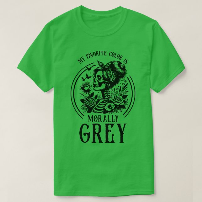 T-shirt Moral gris Funny cadeau de lecture pour les nerds  (Design devant)