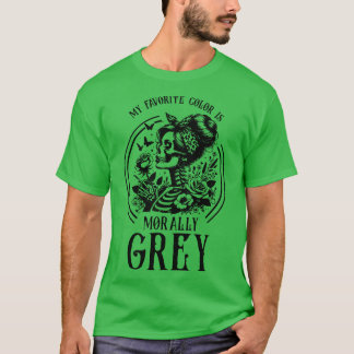 T-shirt Moral gris Funny cadeau de lecture pour les nerds