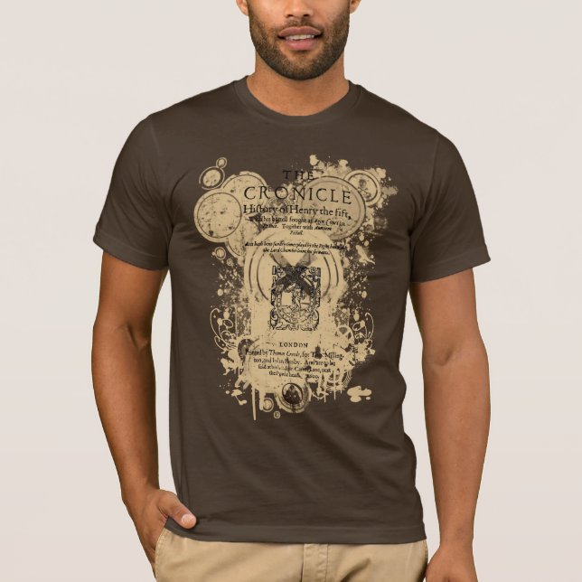 T-shirt Morceau avant de Shakespeare Henry V Quarto (Devant)