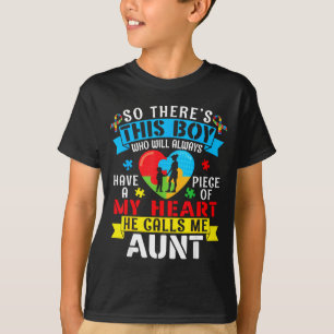 T-shirt Morceau de sensibilisation à l'autisme de mon cœur