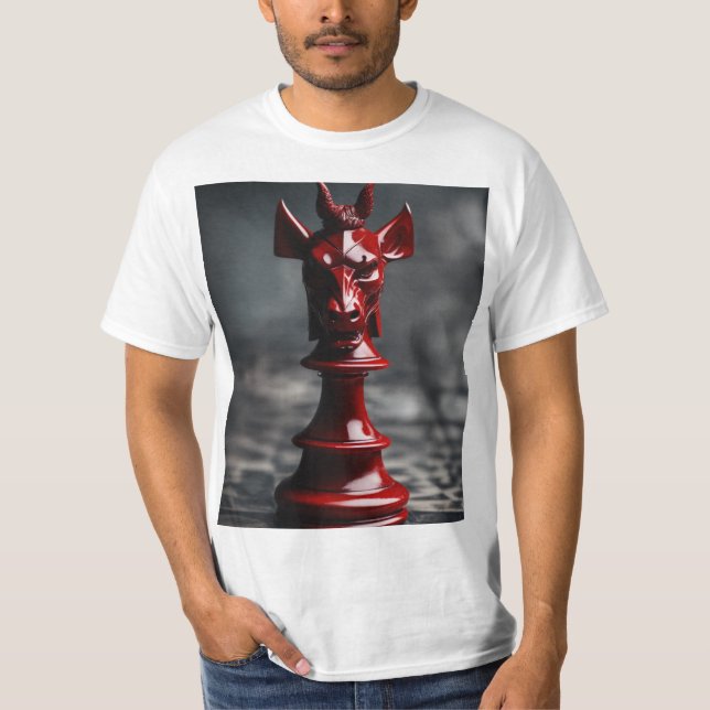 T-shirt Morceau d'échecs à thème déviant - Symbolisme somb (Devant)