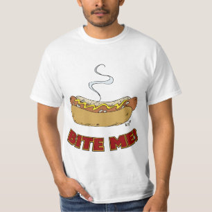 T-shirt Mordez-moi - hot-dog