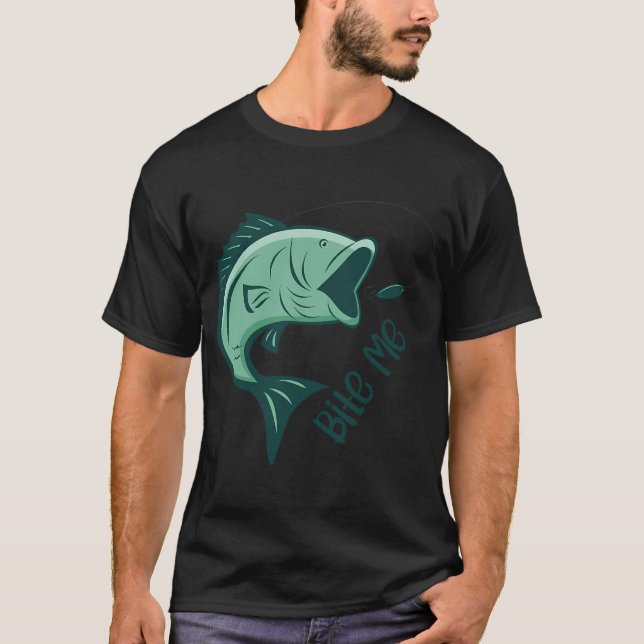 T-shirt Mords Moi - Pêche Drôle (Devant)