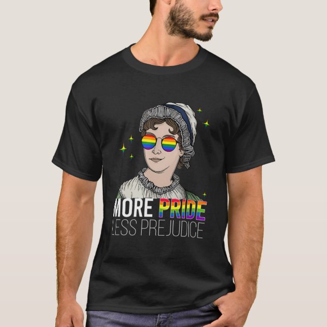 T-shirt More Pride Less Prejudice Lgbtq Gay Proud Ally Pri (Devant)
