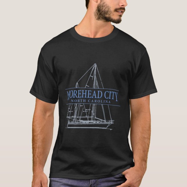 T-shirt Morehead City Caroline du Nord Voilier (Devant)
