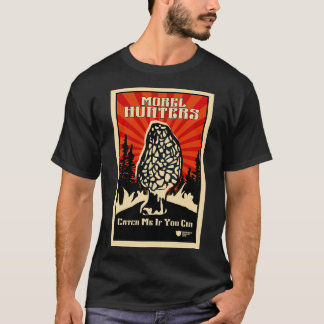 T-shirt Morel Mushroom Hunters Club Art Vintage Morel Mush