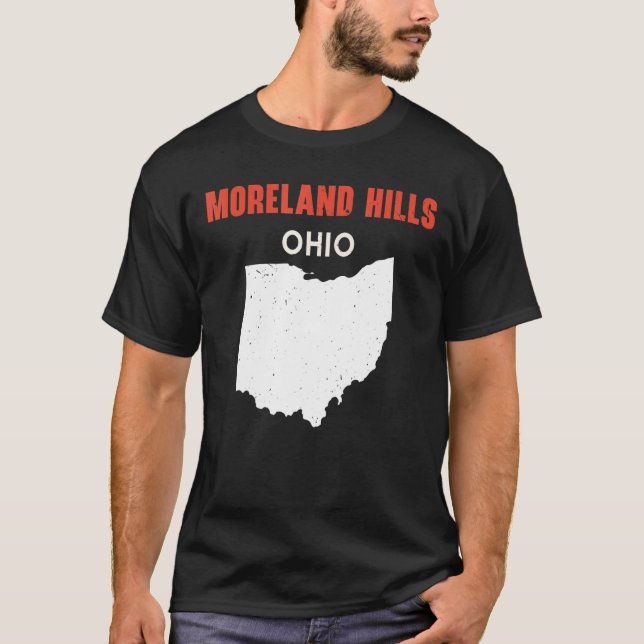 T-shirt Moreland Hills Ohio USA State America Travel Ohioa (Devant)