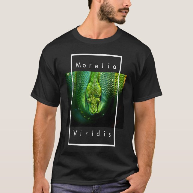 T-shirt Morelia Viridis Green Tree Python Snake (Devant)