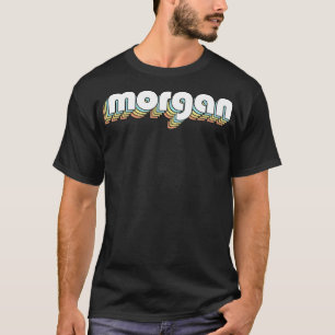T-shirt Morgan Retro Rainbow Typographie style défraîchi