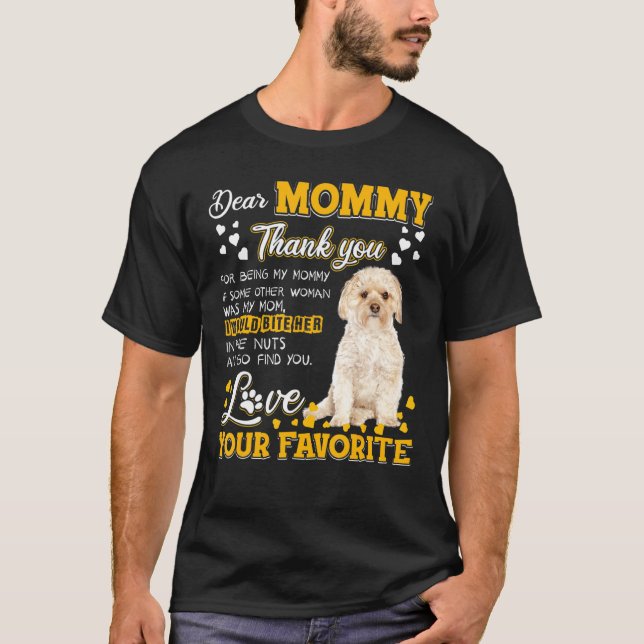 T-shirt Morkie Chère Maman Merci D'Être Ma Maman (Devant)