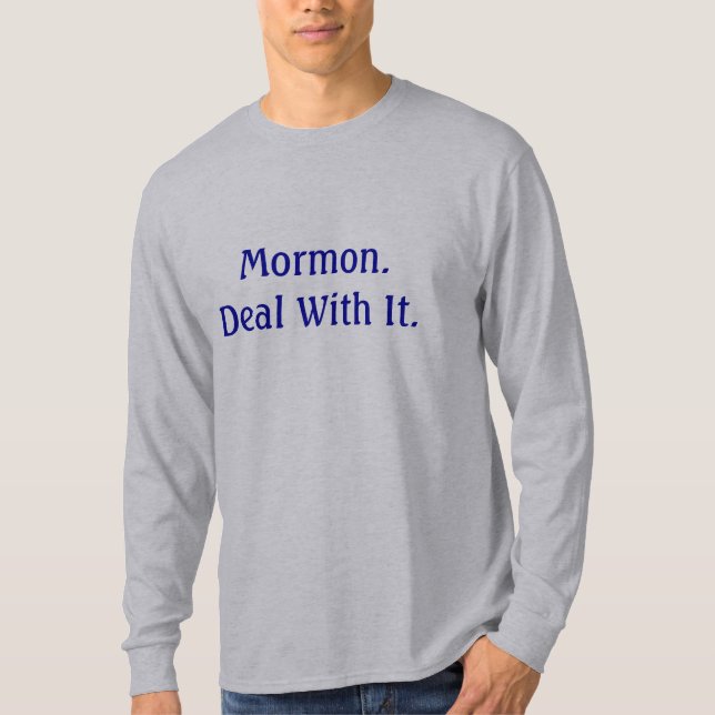 T-shirt Mormon. Affaire avec lui (Devant)
