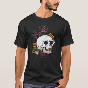 T-shirt Morne sombre et fleurs de Strelitzia