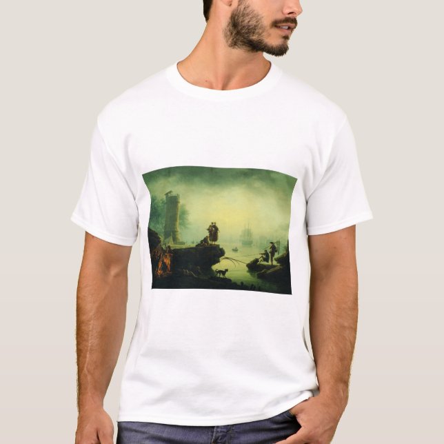 T-shirt Morning Fog at sea by Joseph Vernet  (Devant)