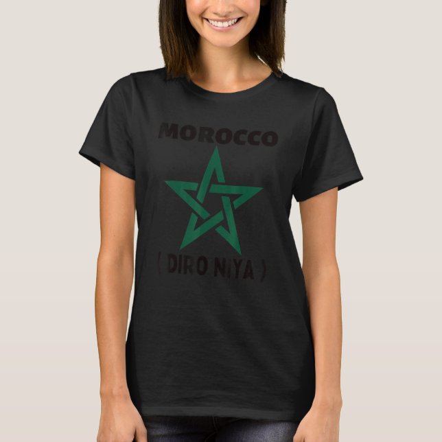 T-shirt Morocco Diro Niyan, un soutien de l'équipe Fière d (Devant)