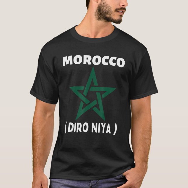 T-shirt Morocco Diro Niyan, un soutien de l'équipe Fière d (Devant)