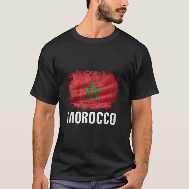T-shirt Morocco Flag For Moroccan (Devant)