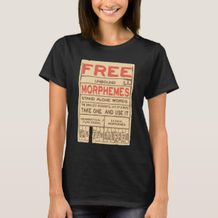 T-shirt Morphèmes libres Funny Grammar Anglais