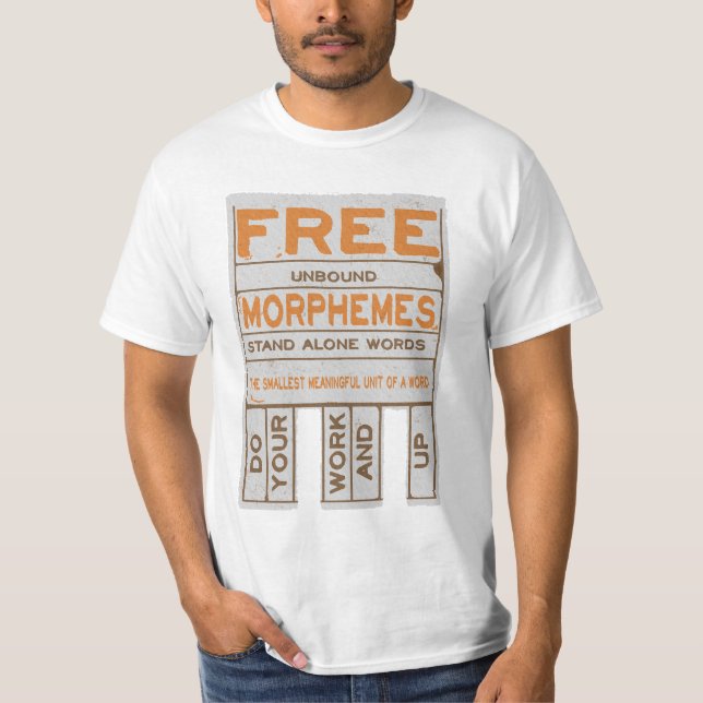 T-shirt Morphèmes libres humoristique structurée littérati (Devant)