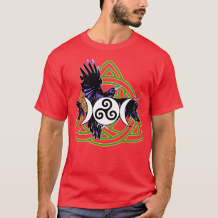 T-shirt Morrigan TShirtPurple Corbeau Morriganavec Lune et