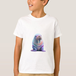 T-shirt Morse Arc-en-Ciel Guimauve de Coton pour Enfants