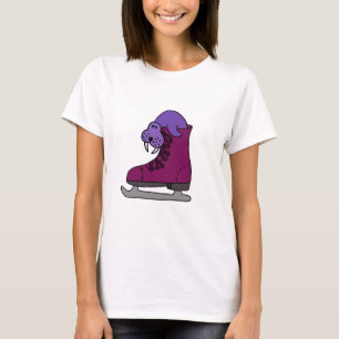 T-shirt Morse pourpre dans le patin de glace